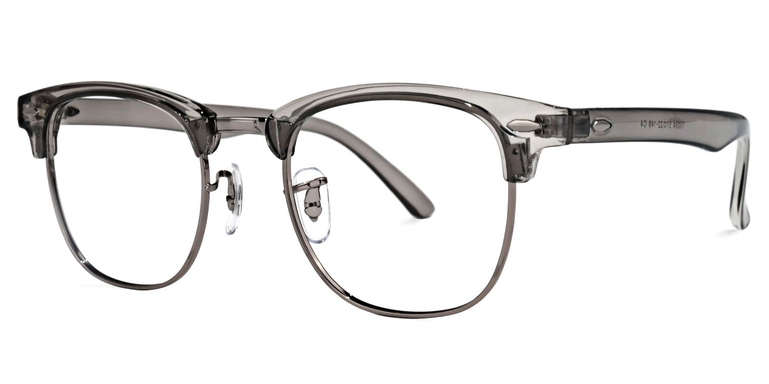 Hacker Browline Gray Glasses | Zeelool Glasses1