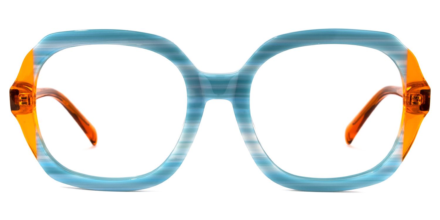Raquell Square Blue Glasses | Zeelool Glasses0