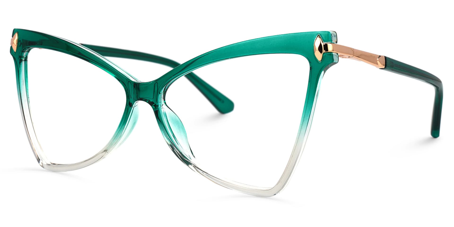 Cristina Geometric Green Glasses | Zeelool Glasses1