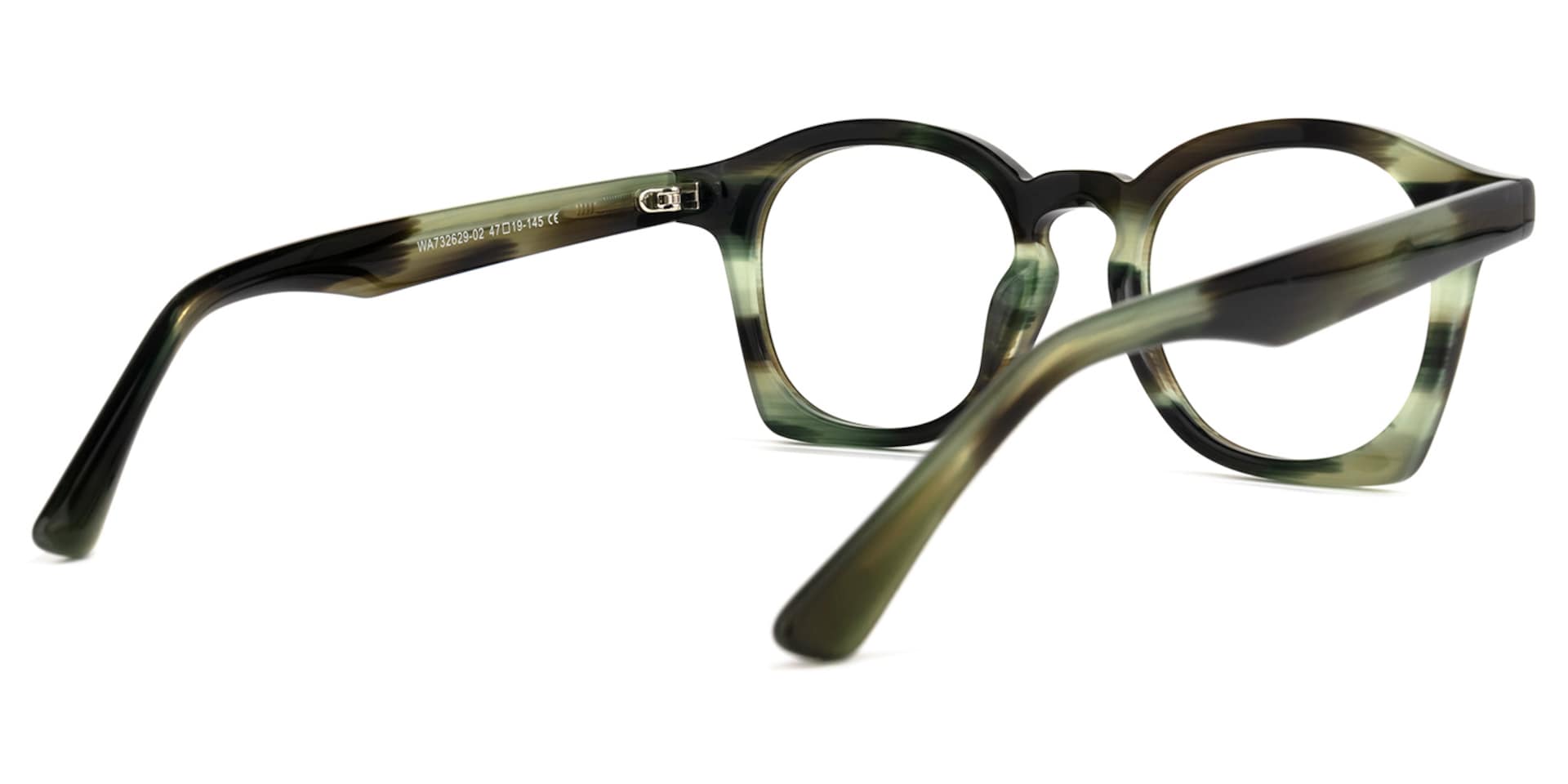 Natilus Round Green-Stripe Glasses | Zeelool Glasses3
