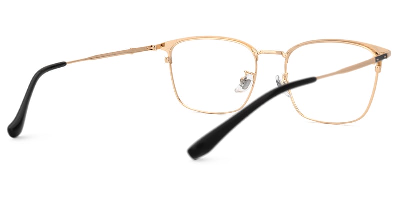 Stanage Browline Gold Glasses | Zeelool Glasses3