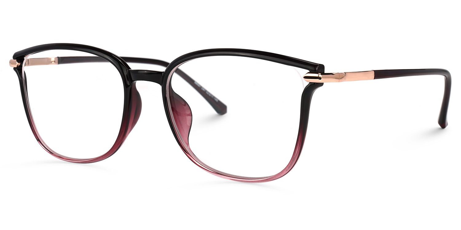 Mander Square Pink Glasses | Zeelool Glasses1
