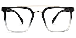 Shumac Square Black-Clear Glasses0