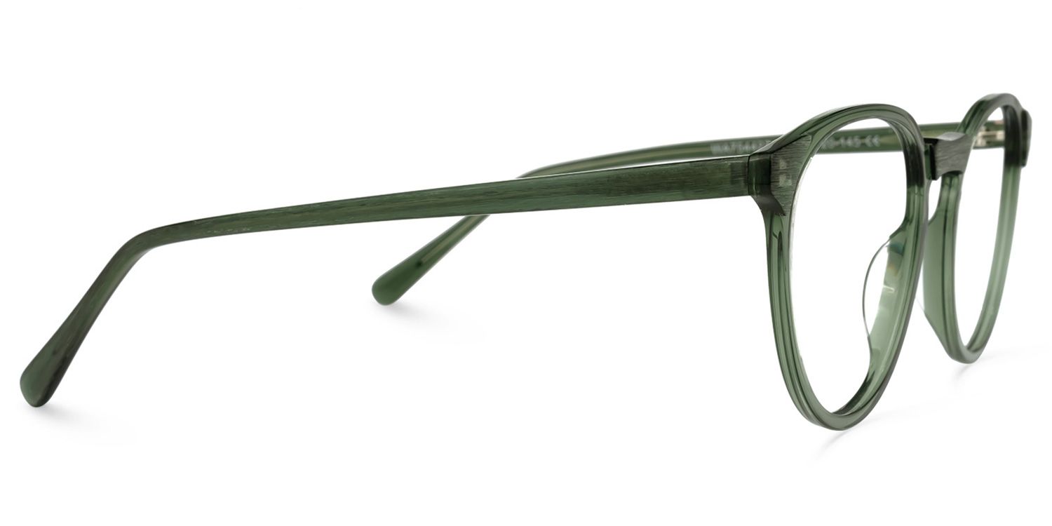 Kasey Round Green Glasses | Zeelool Glasses2