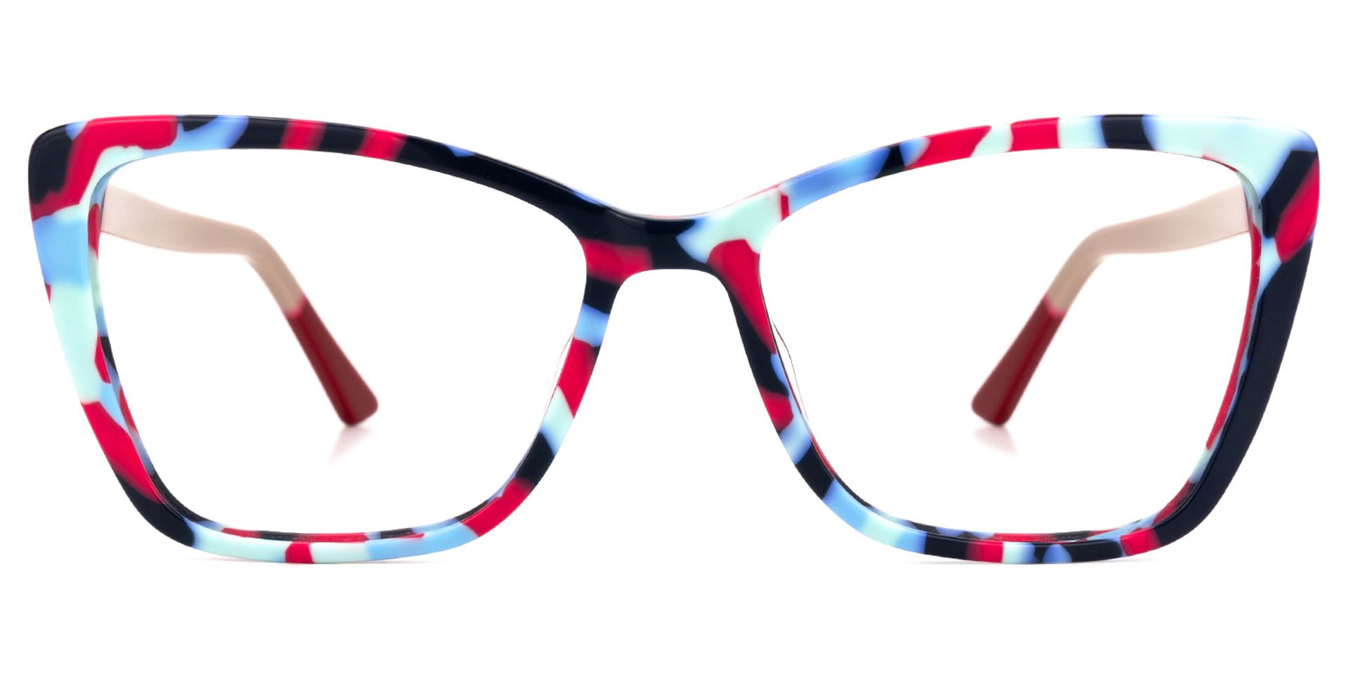 Fountain Cateye Black-Red Glasses | Zeelool Glasses0