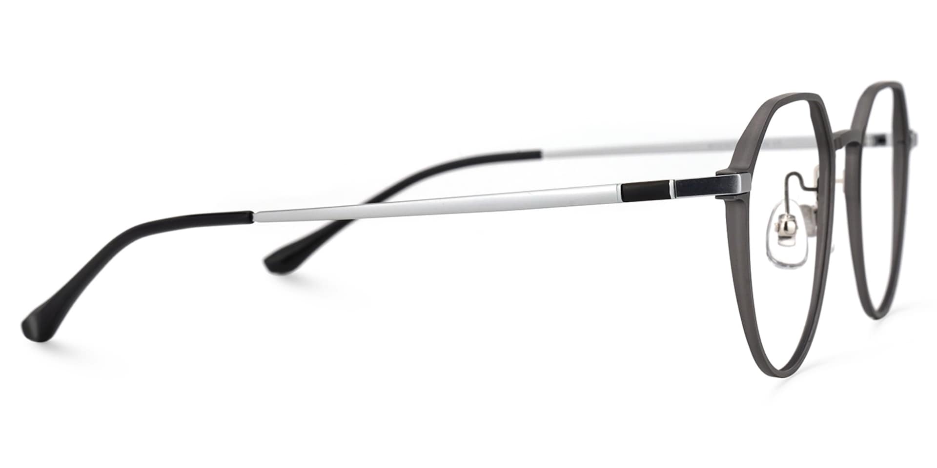 Boles Geometric Light-Grey Glasses | Zeelool Glasses2