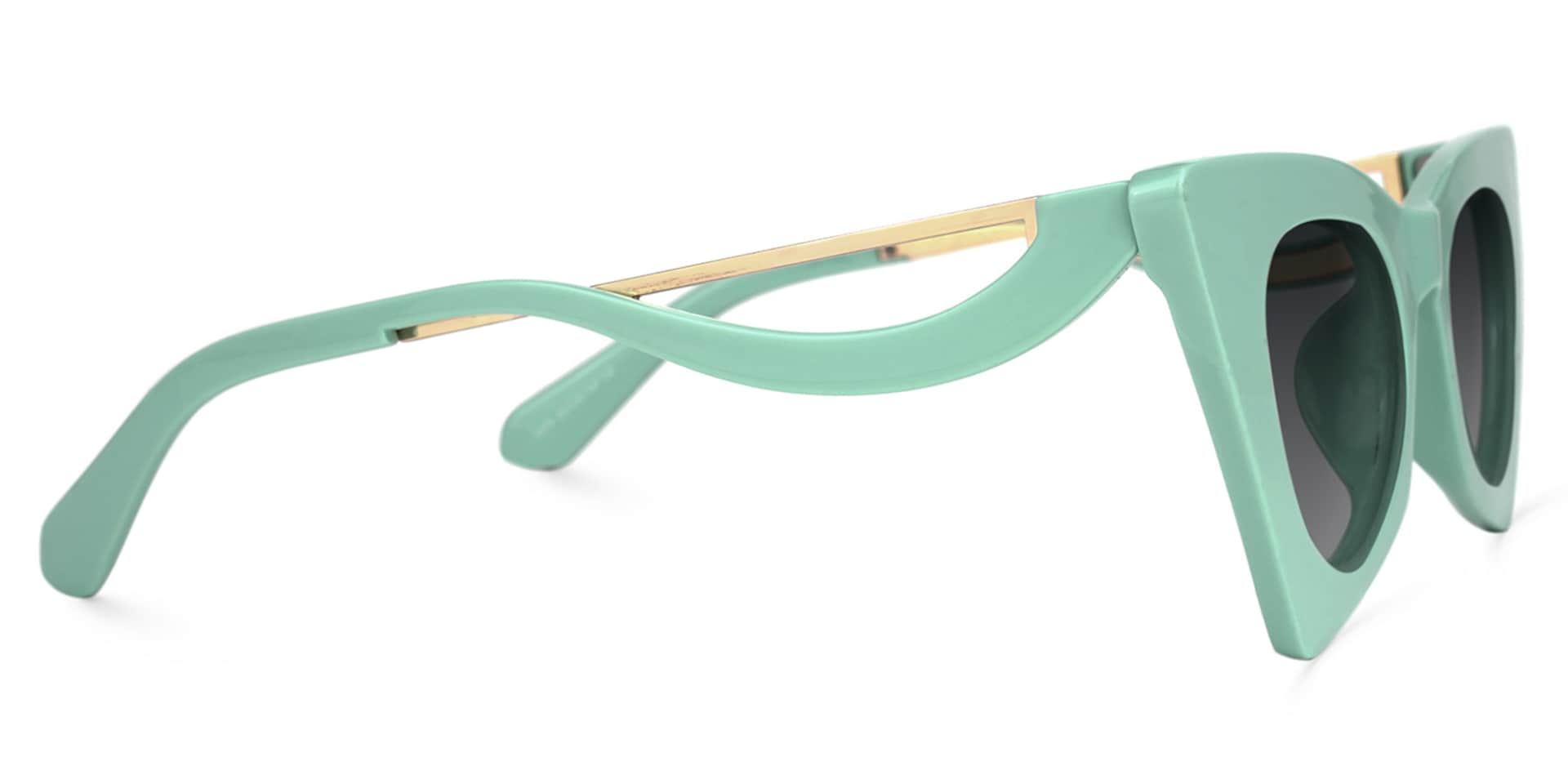 Stepp Geometric Green Sunglasses | Zeelool Glasses2