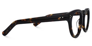 Malloy Round Black and Tortoise Glasses2