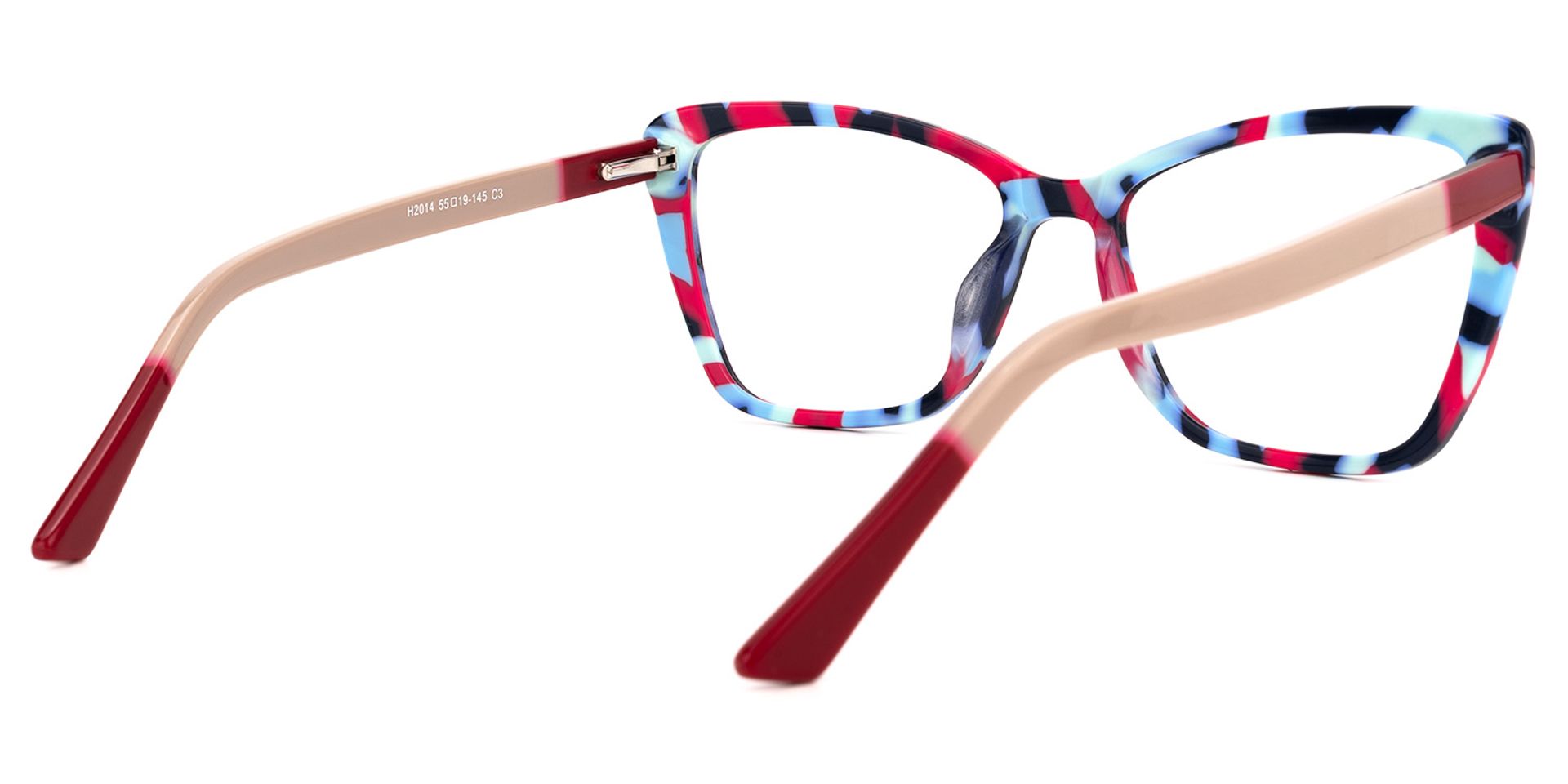 Fountain Cateye Black-Red Glasses | Zeelool Glasses3