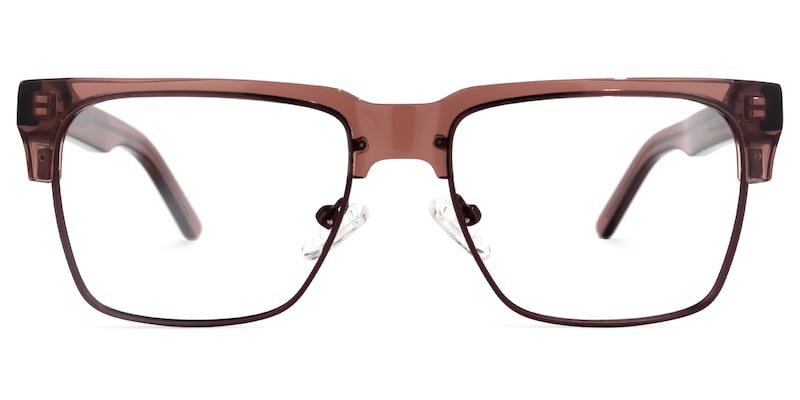 Mienzer Browline Brown Glasses | Zeelool Glasses0