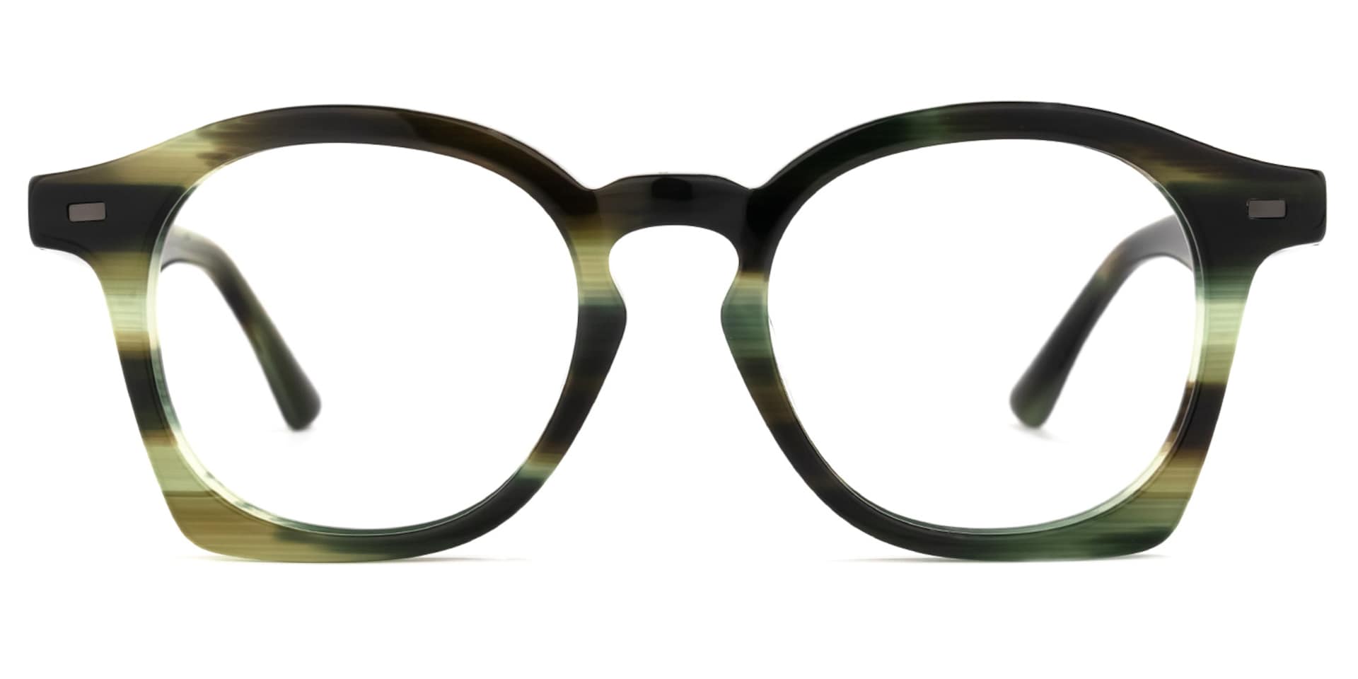 Natilus Round Green-Stripe Glasses | Zeelool Glasses0