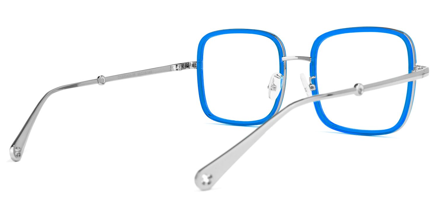 Ozzy Square Blue Glasses | Zeelool Glasses3