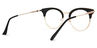 Trellis Browline Black Glasses3