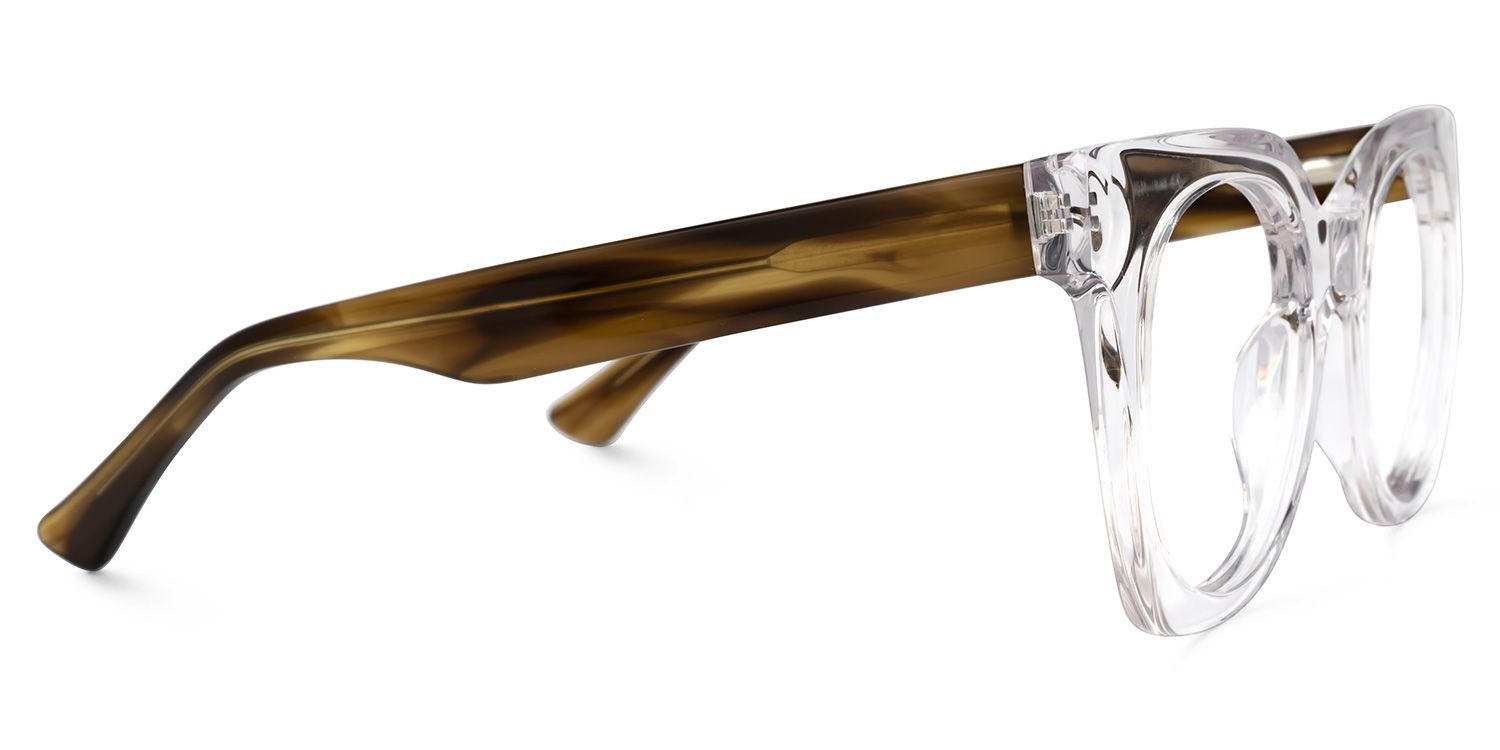 Leafy Square Clear Glasses | Zeelool Glasses2