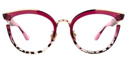 Laraine Cat Eye Red Glasses0
