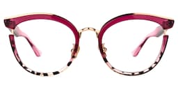 Laraine Cat Eye Red Glasses0