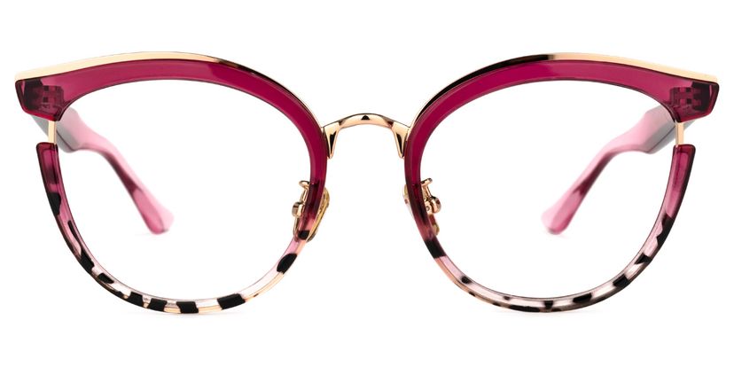 Laraine Cat Eye Red Glasses
