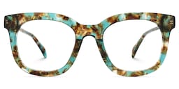 Lynette Square Green-Floral Glasses0