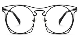 Janice Geometric Black Glasses0