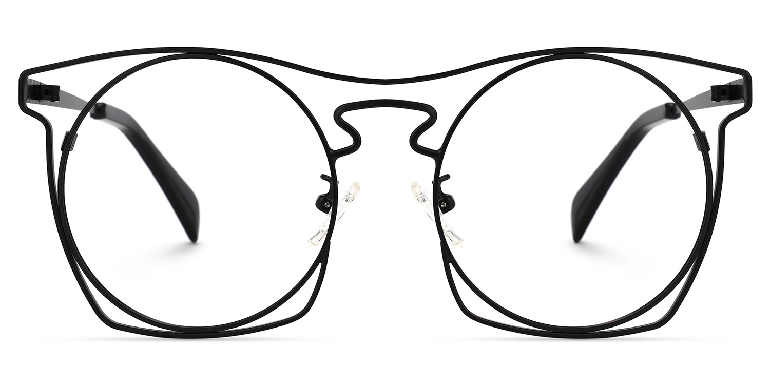 Janice Geometric Black Glasses | Zeelool Glasses0