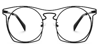 Janice Geometric Black Glasses0