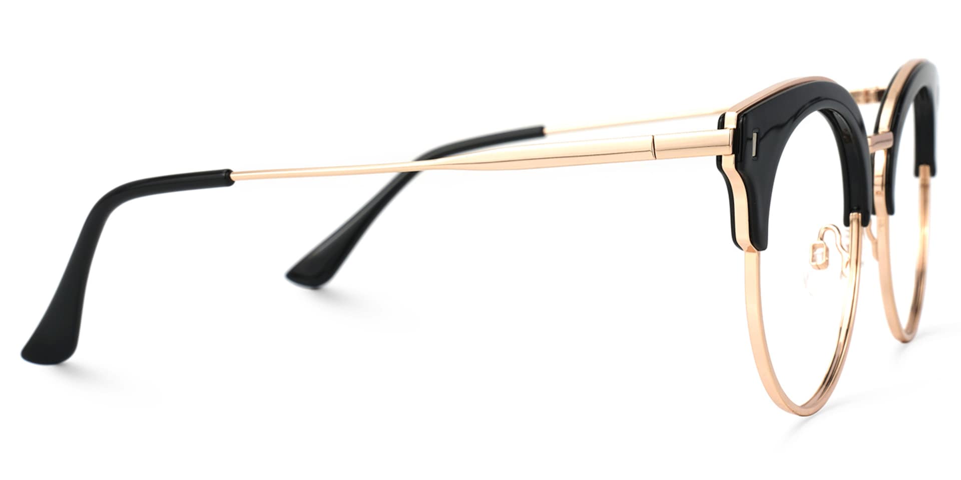 Trellis Browline Black Glasses | Zeelool Glasses2