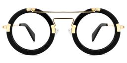 Martis Black Round Glasses0