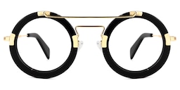 Martis Round Black Glasses0