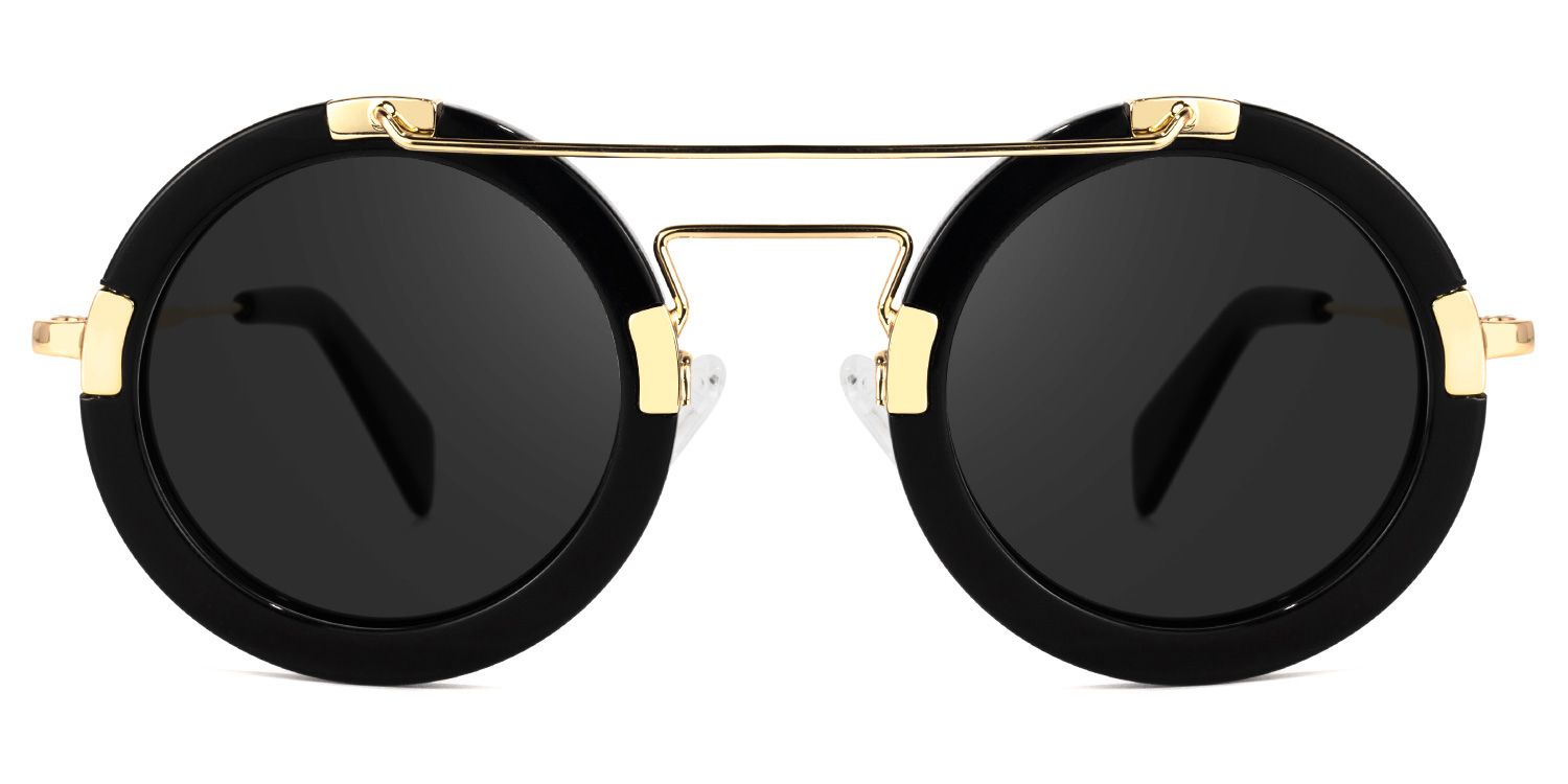 Martis Round Black Sunglasses | Zeelool Glasses0