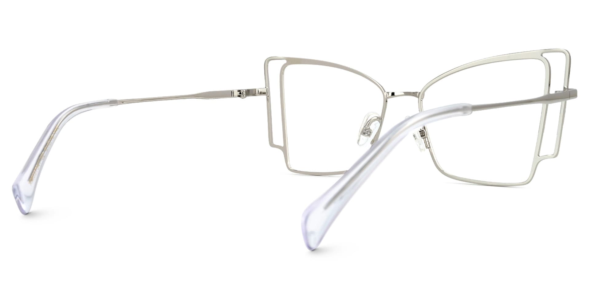 Tapacia Geometric Silver Glasses | Zeelool Glasses3