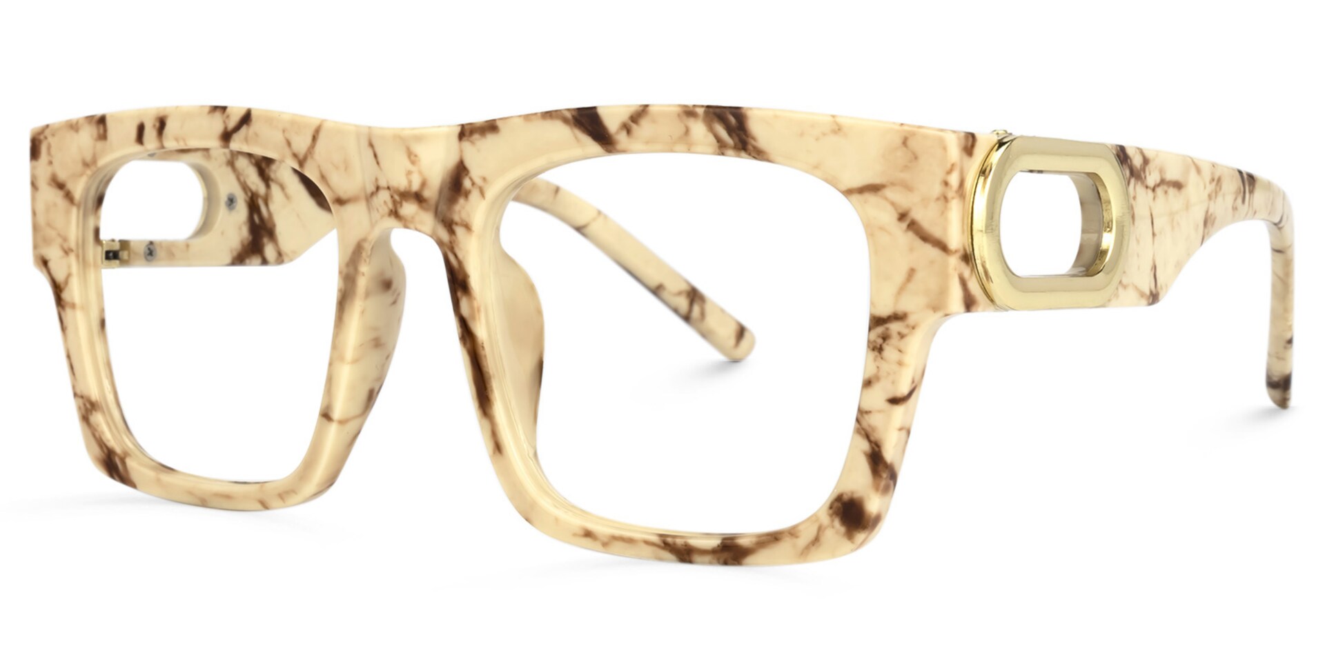 Suheil Square Beige Glasses | Zeelool Glasses1