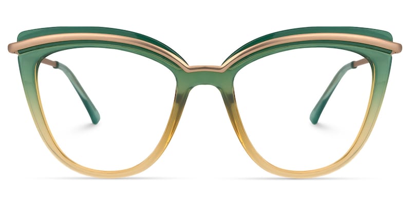 Wasiq Cateye Green Glasses | Zeelool Glasses0