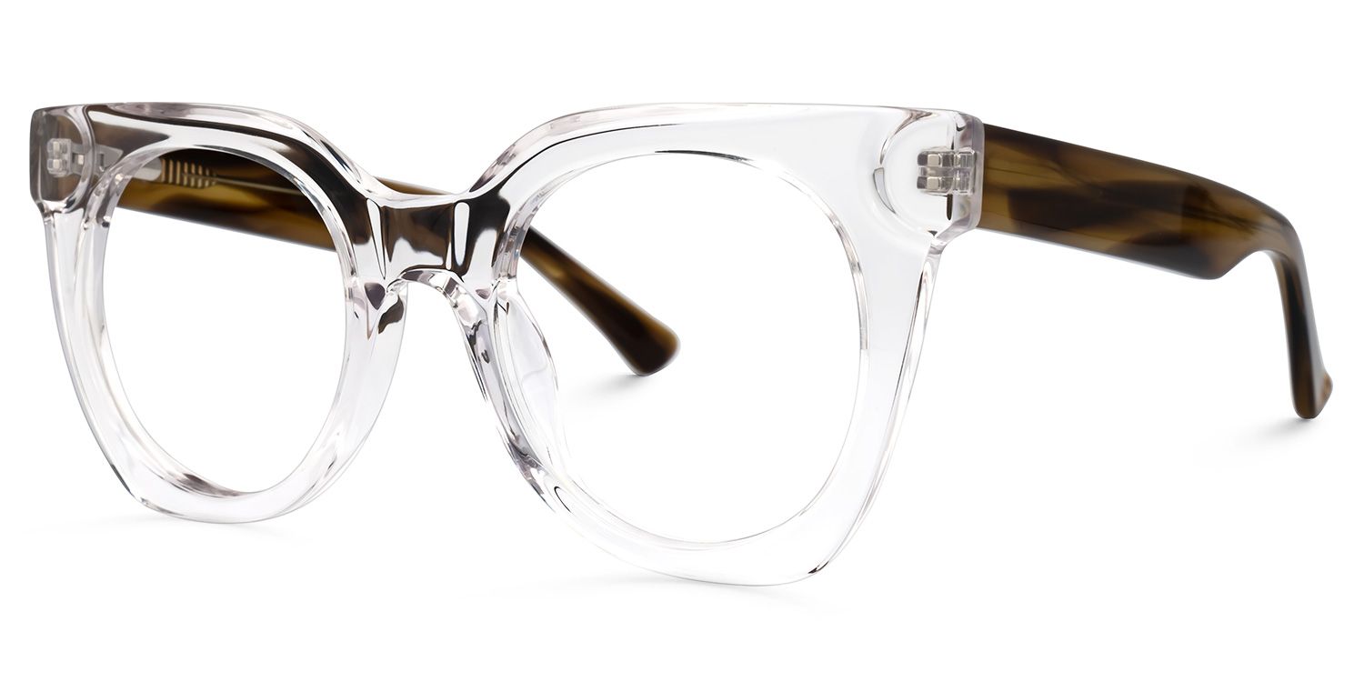 Leafy Square Clear Glasses | Zeelool Glasses1