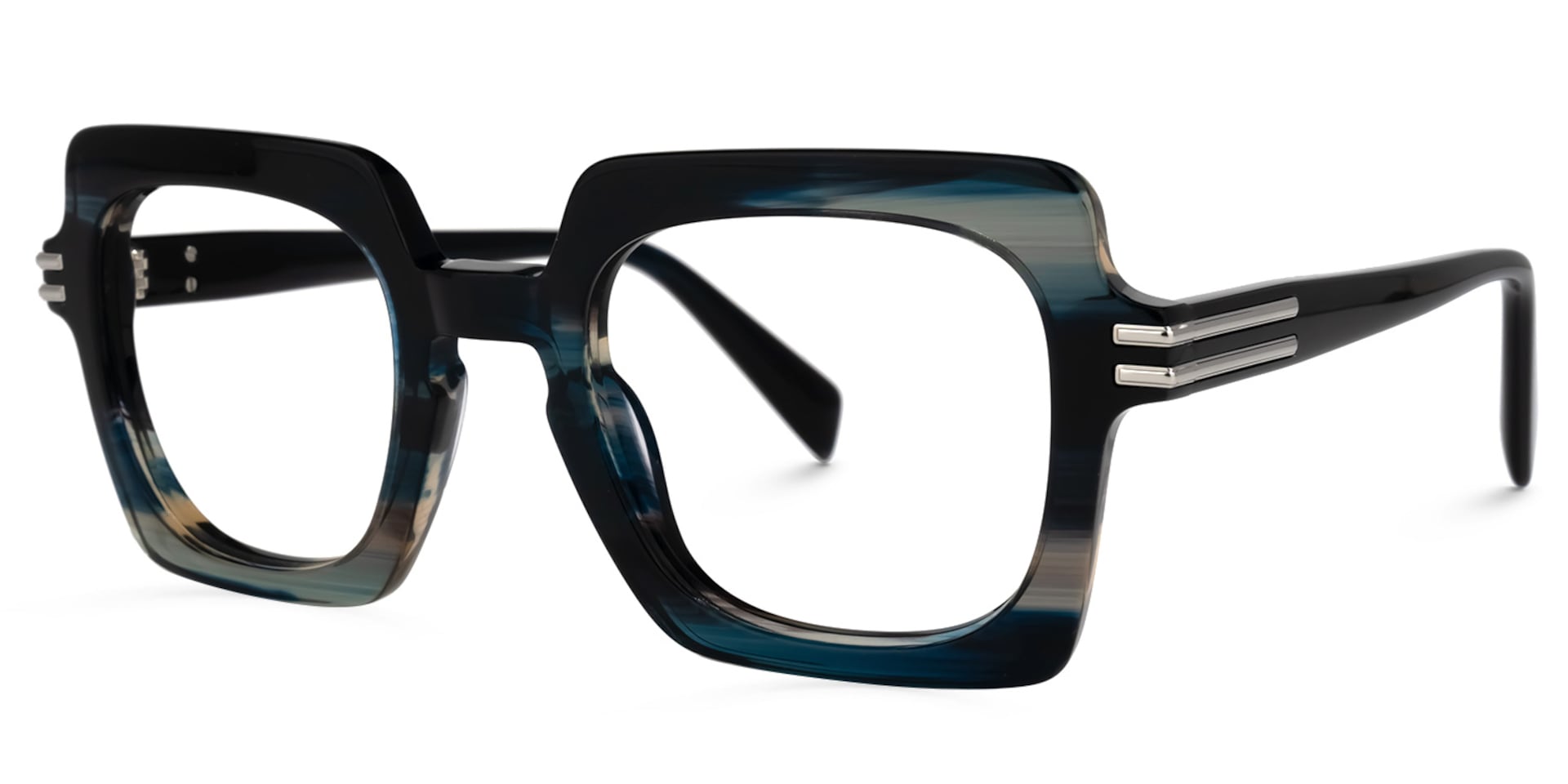 Nogueda Square Blue Glasses | Zeelool Glasses1