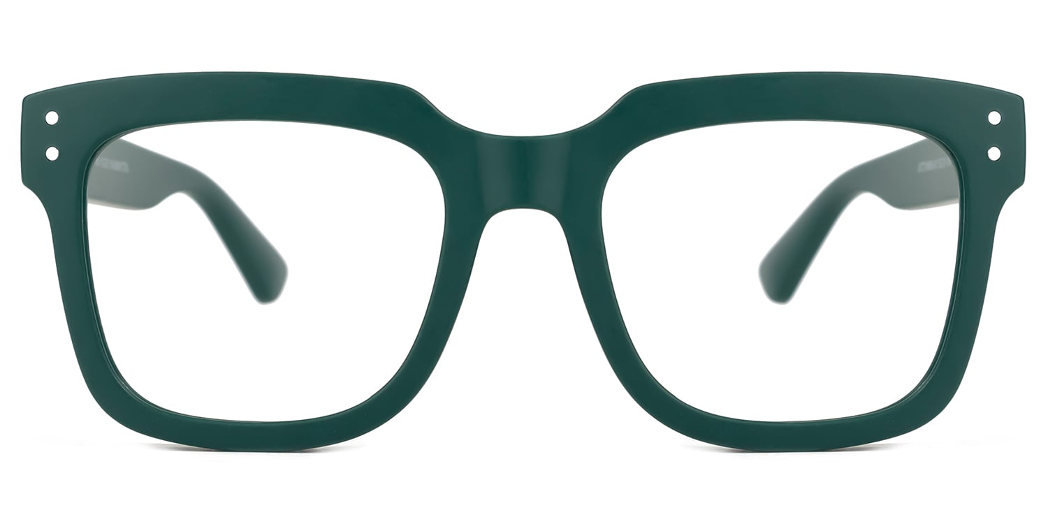 Liizbeett Square Eyeglasses with Dark Green Frames0