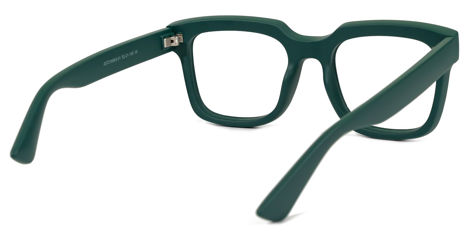 Liizbeett Square Eyeglasses with Dark Green Frames3