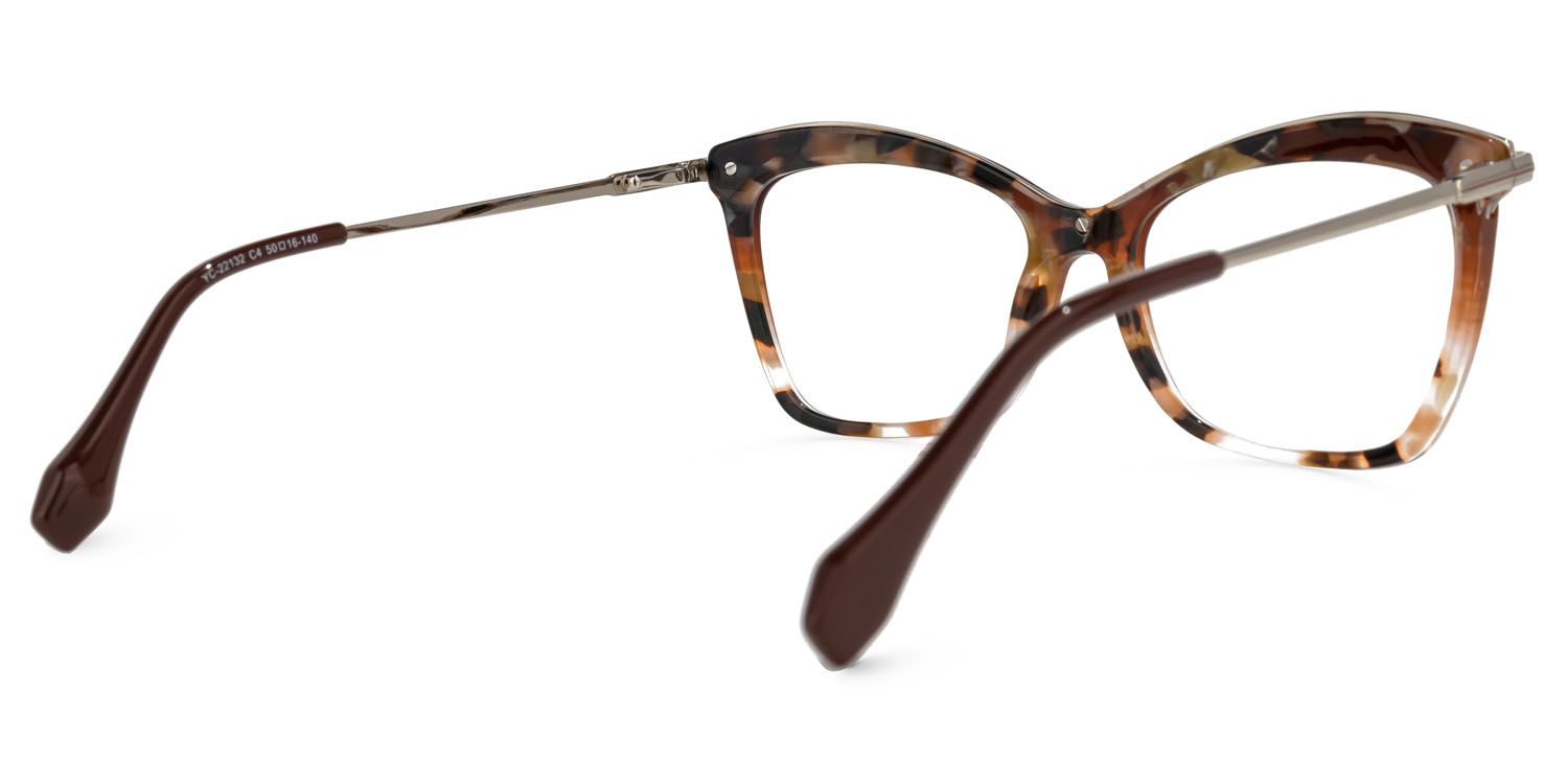 Russell Cateye Brown Glasses | Zeelool Glasses3