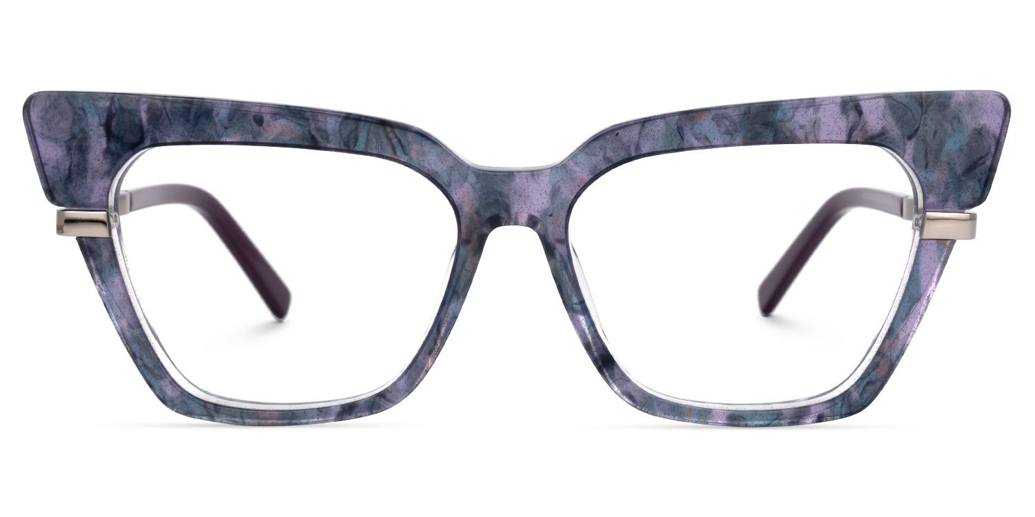 Dotson Cateye Purple-Gray Glasses | Zeelool Glasses0