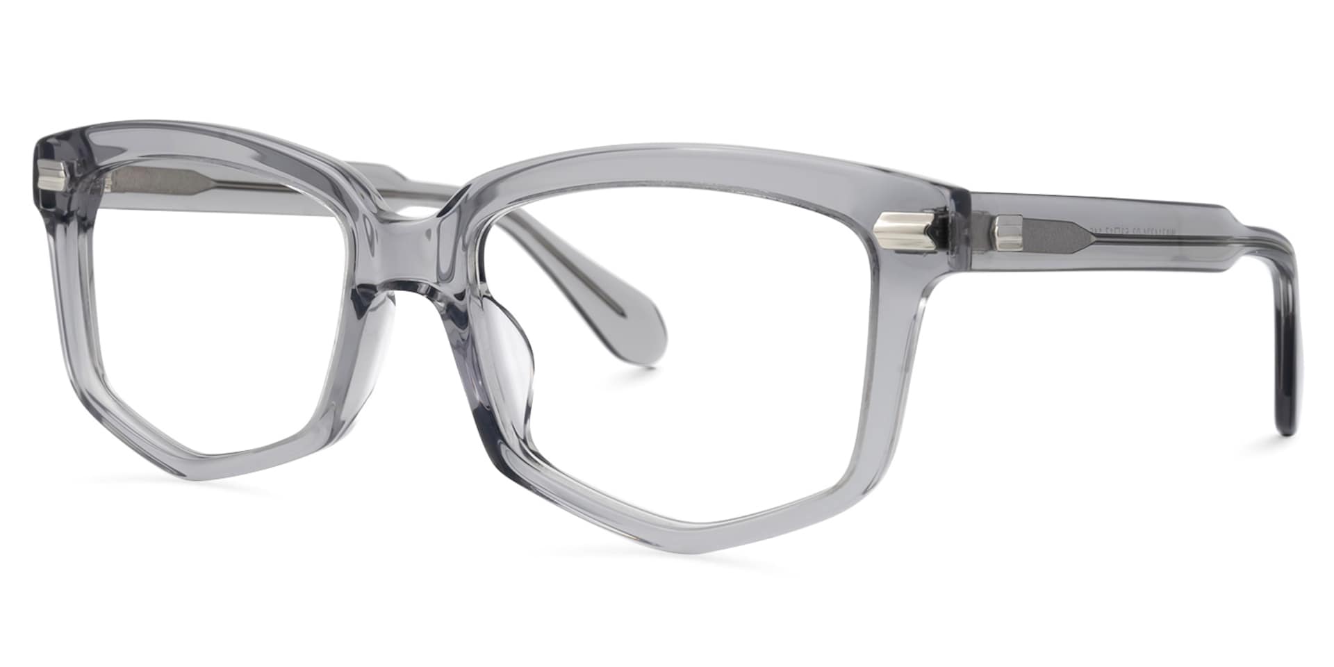 Geri Geometric Gray Glasses | Zeelool Glasses1