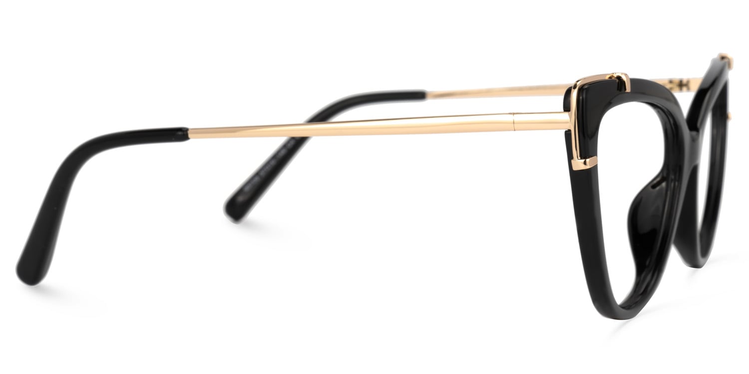 Yashira Cateye Black Glasses | Zeelool Glasses