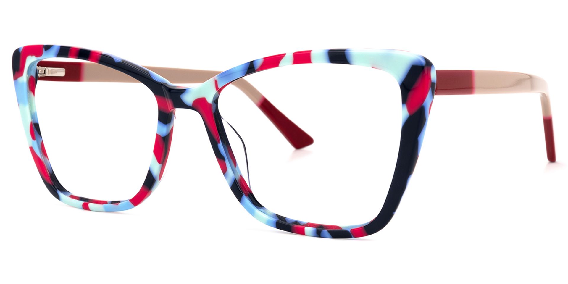 Fountain Cateye Black-Red Glasses | Zeelool Glasses1