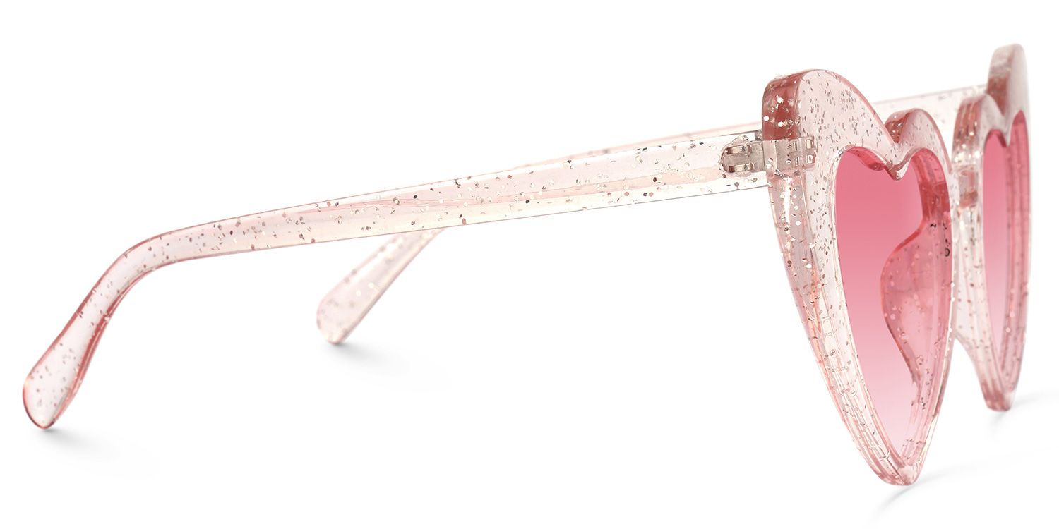 Monkina Heart Pink Sunglasses | Zeelool Glasses2