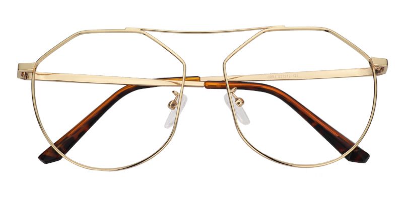 Zoe Geometric Gold Glasses | Zeelool Glasses1