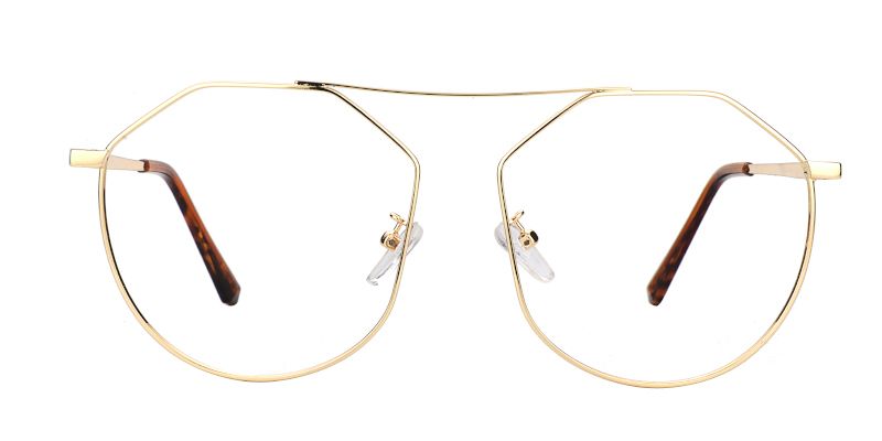 Zoe Geometric Gold Glasses | Zeelool Glasses0