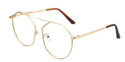 Zoe Geometric Gold Glasses2