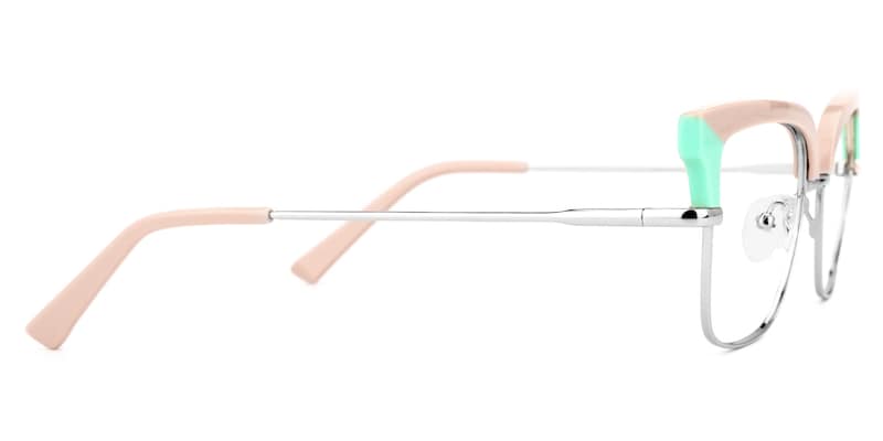Marcsa Browline Dusty-Pink Glasses | Zeelool Glasses2