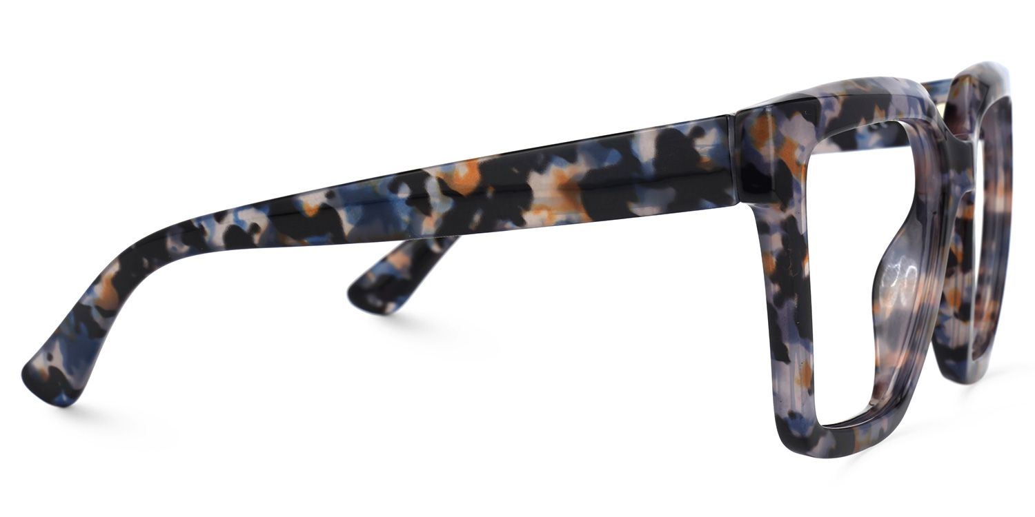 Coleman Square Blue-Floral Glasses | Zeelool Glasses