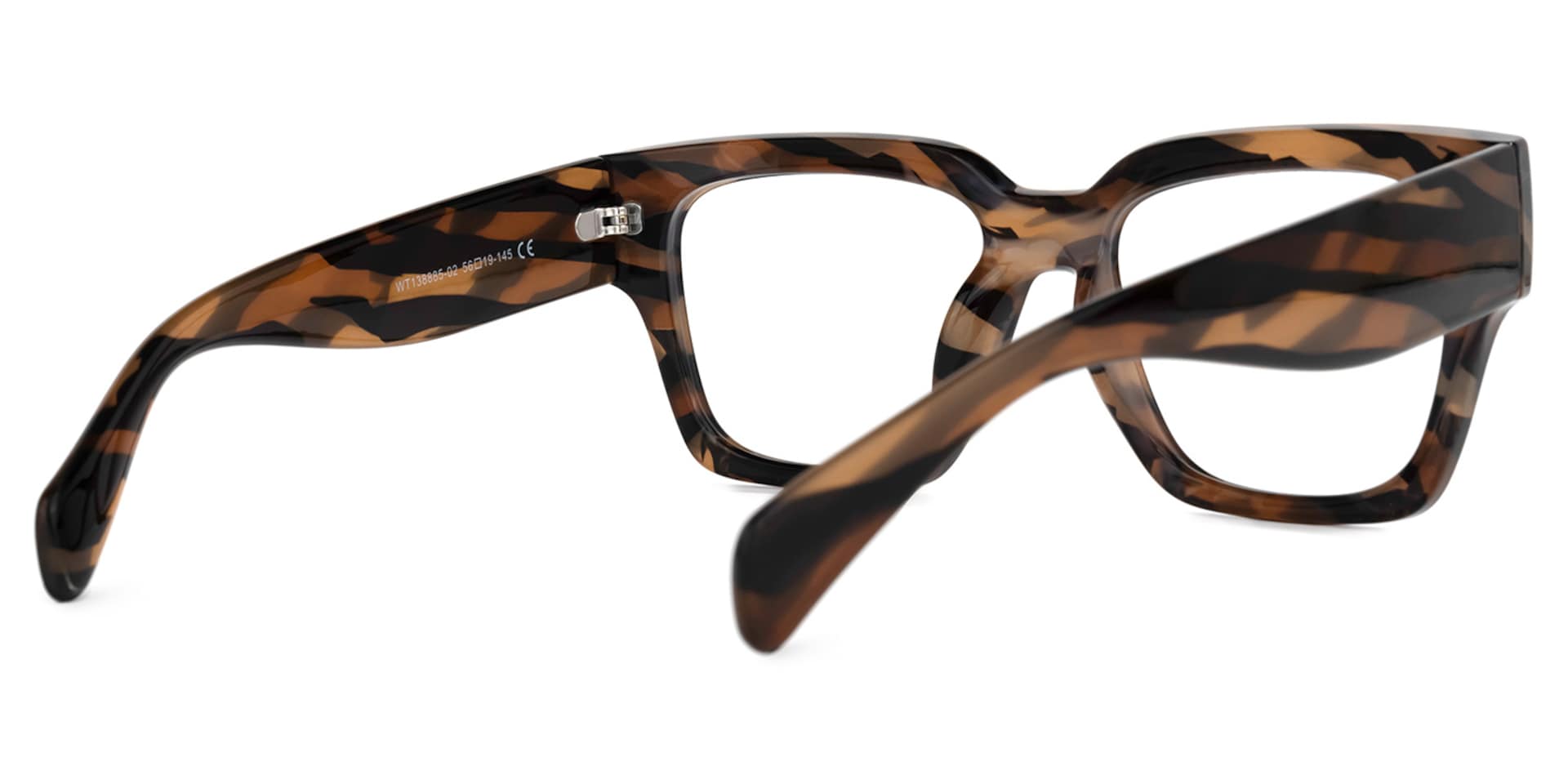 Phoebus Square Brown-Camouflage Glasses | Zeelool Glasses3