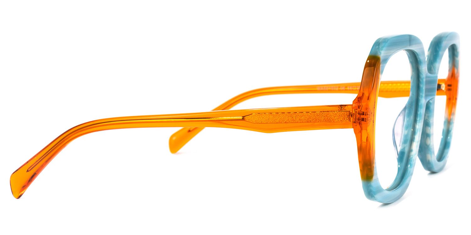 Raquell Square Blue Glasses | Zeelool Glasses2