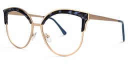 Laureano Browline Blue-Tortoise Glasses1
